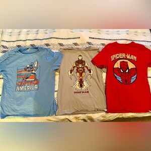 GAP Boys XXL Marvel Kids' Superhero Tees in Blue, Gray, and Red